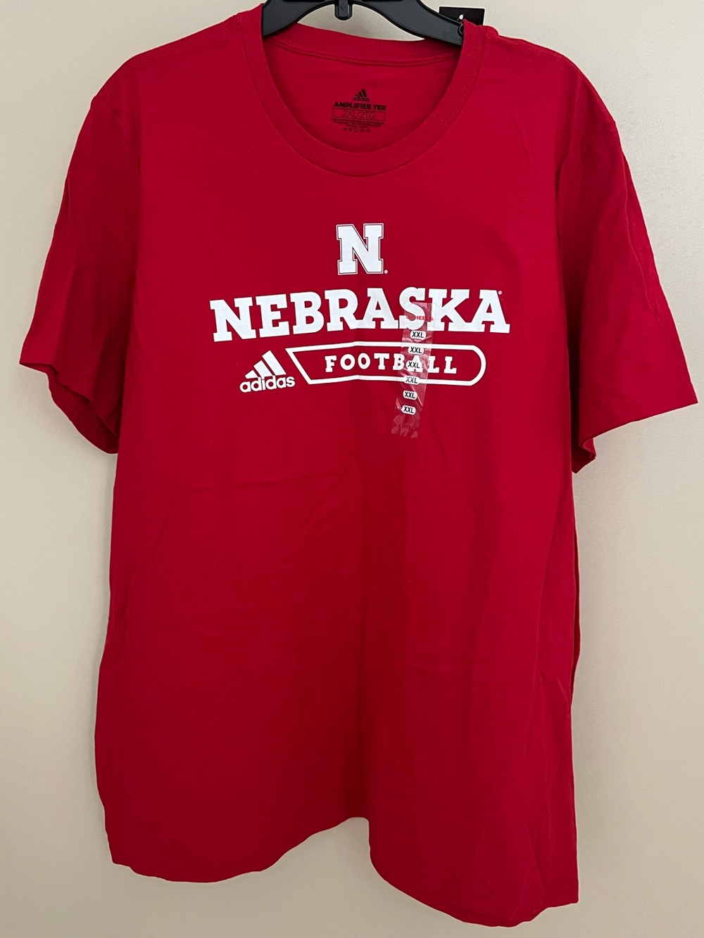Adidas Nebraska Football Red Men's T‑Shirt size XXL